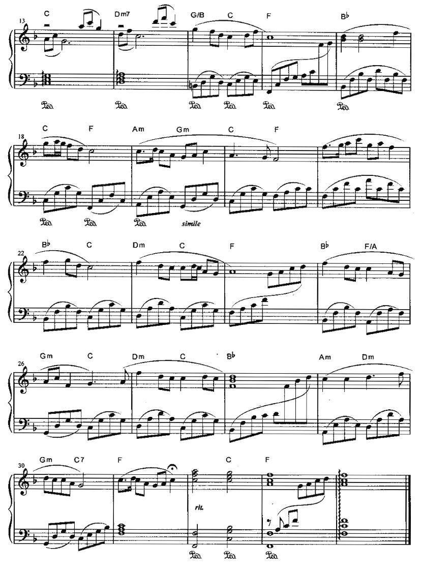 月圆花好钢琴曲谱（图2）