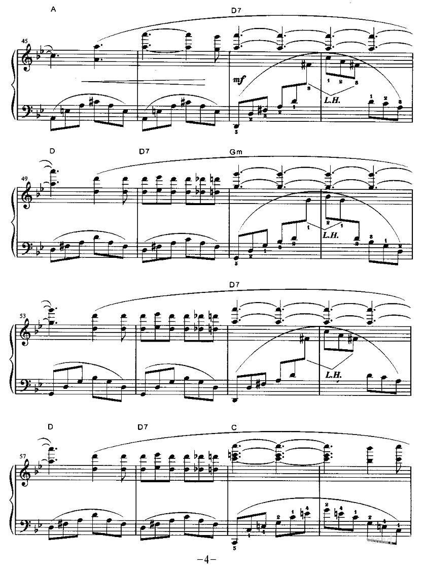 多情的玫瑰钢琴曲谱（图4）