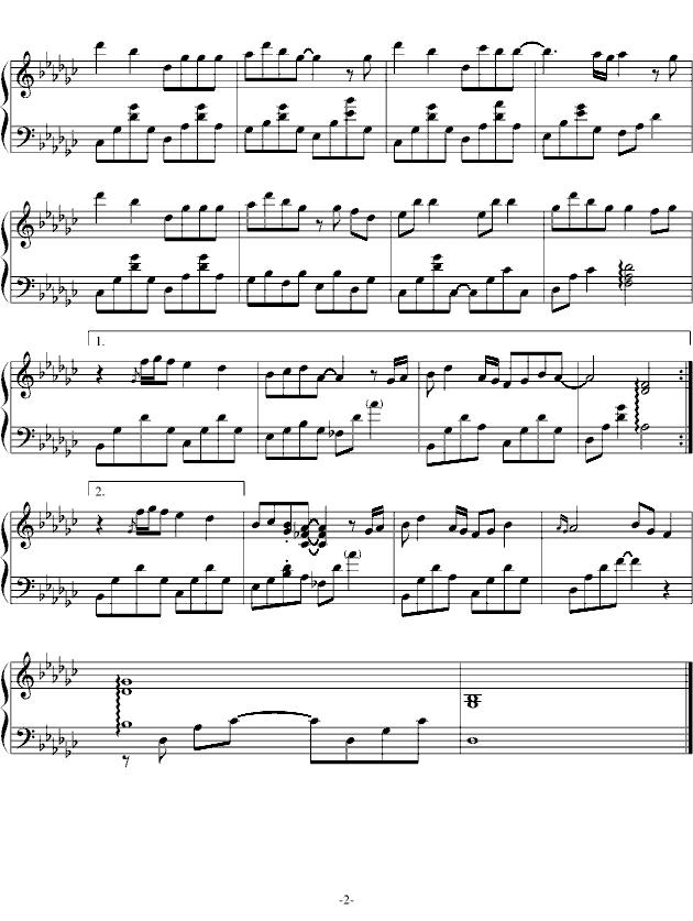 知多少 钢琴曲谱（图2）