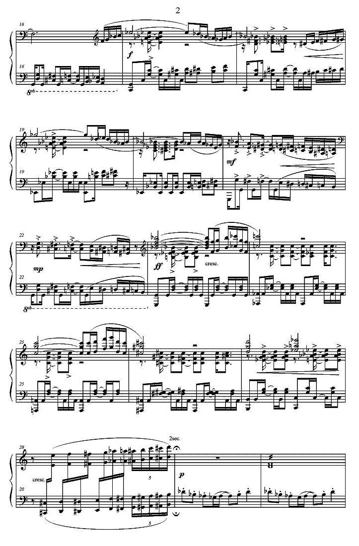 三首前奏曲（1）钢琴曲谱（图4）