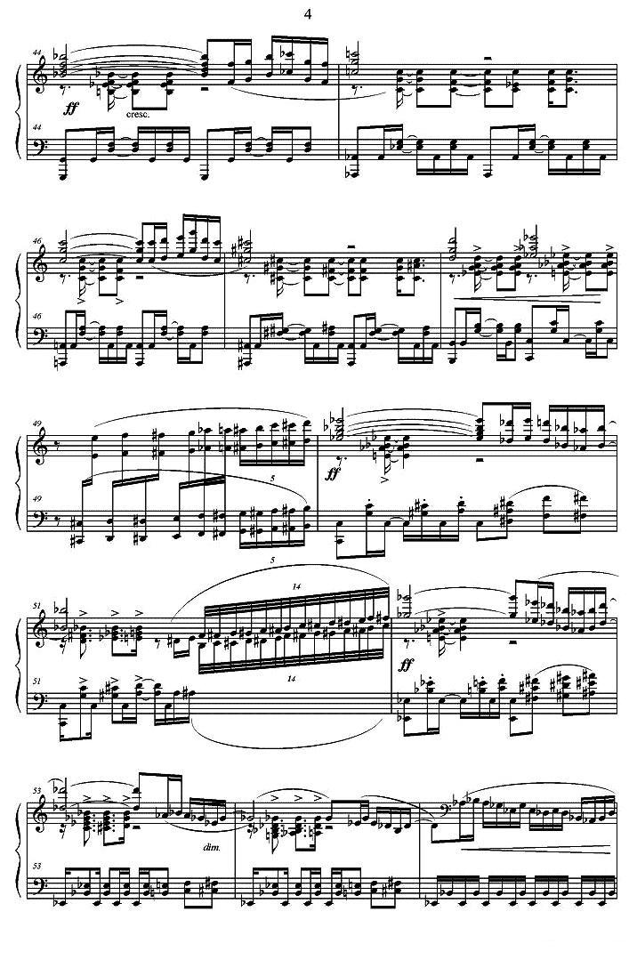三首前奏曲（1）钢琴曲谱（图6）