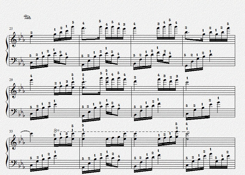 夜的钢琴曲五指法版钢琴曲谱（图3）