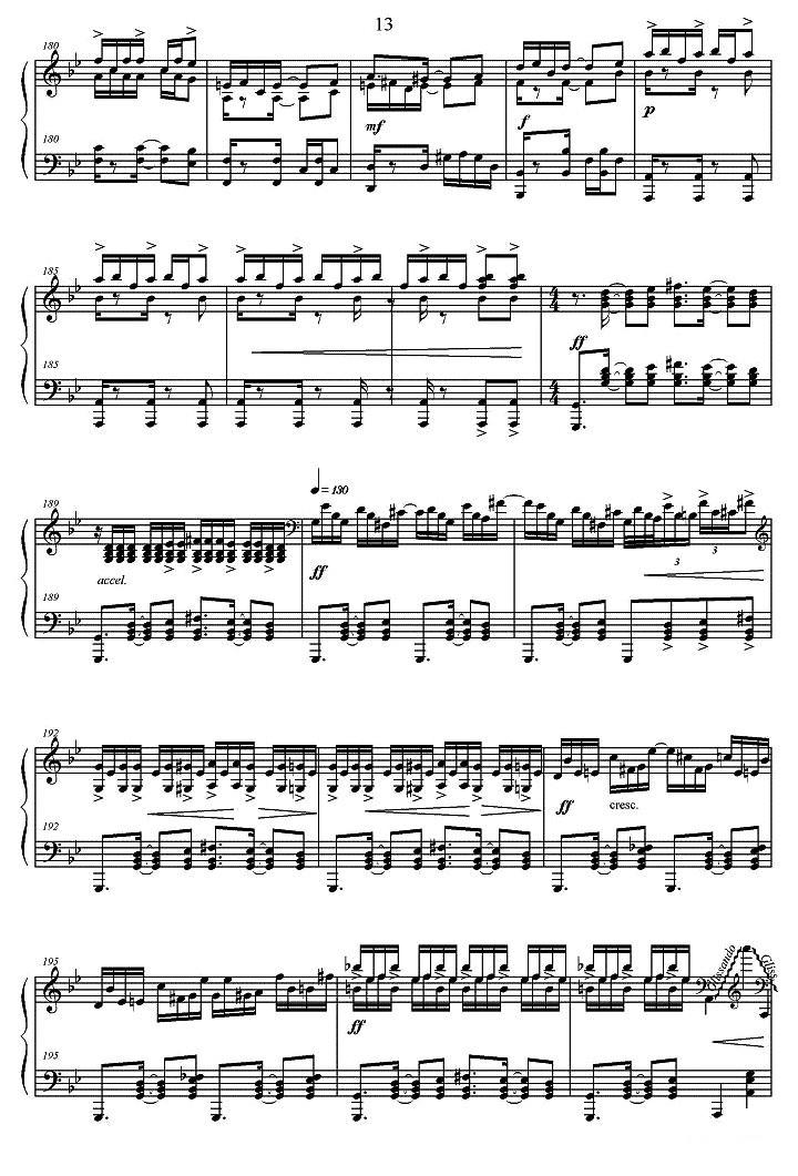 三首前奏曲（3）钢琴曲谱（图7）