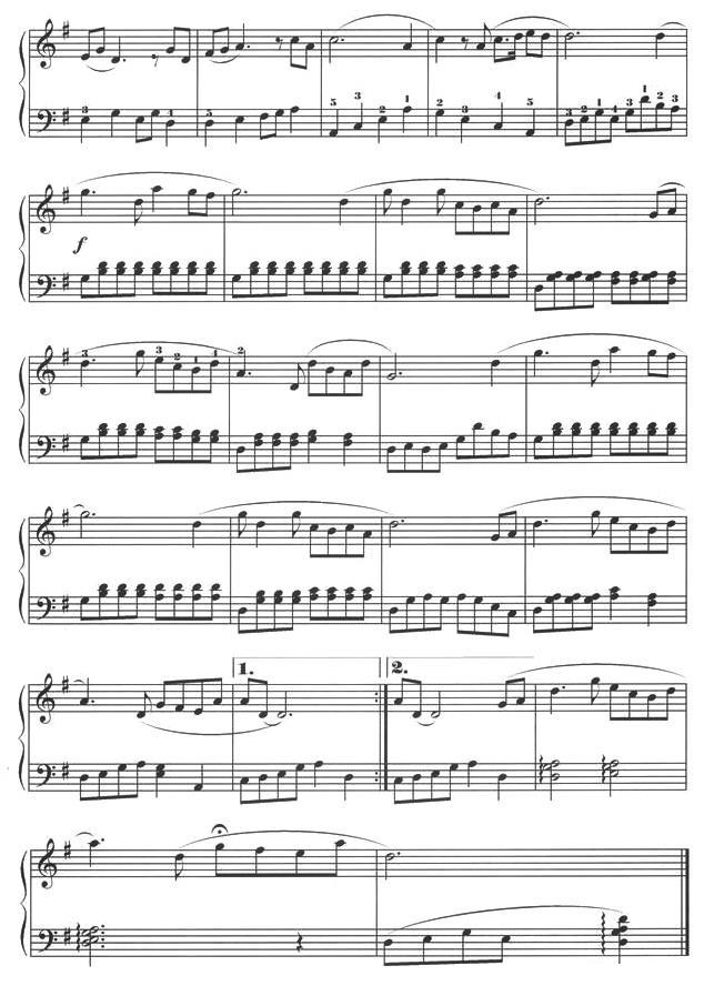 父老乡亲钢琴曲谱（图2）