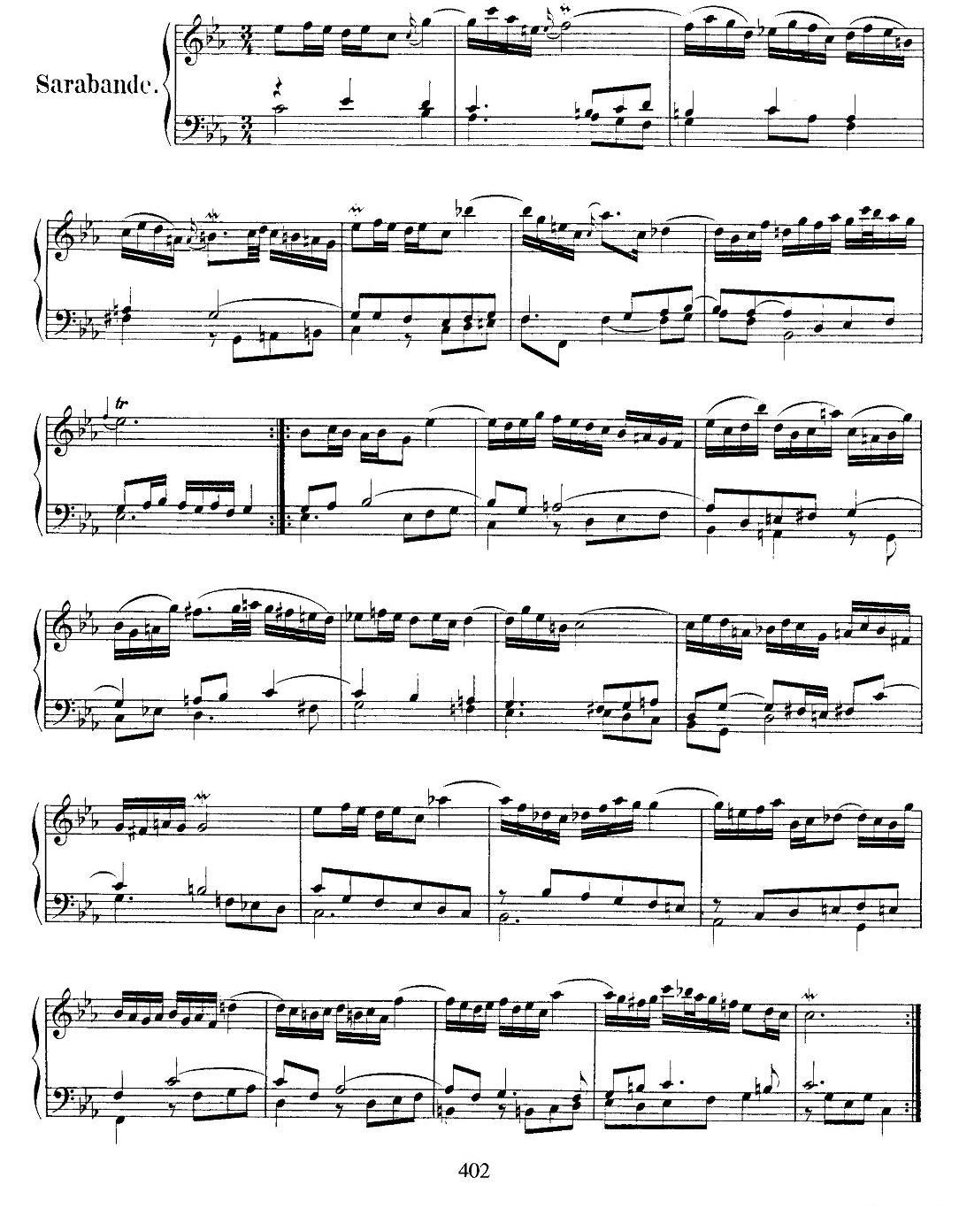 法国组曲之二：c小调钢琴曲谱（图3）