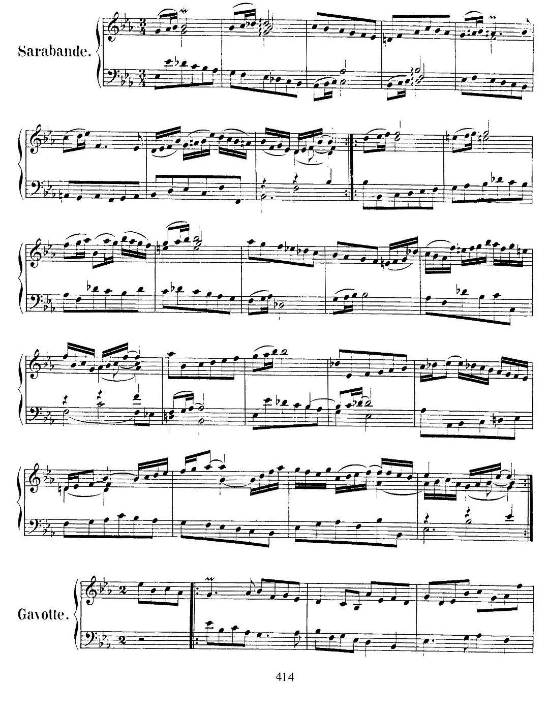 法国组曲之四：bE大调钢琴曲谱（图3）