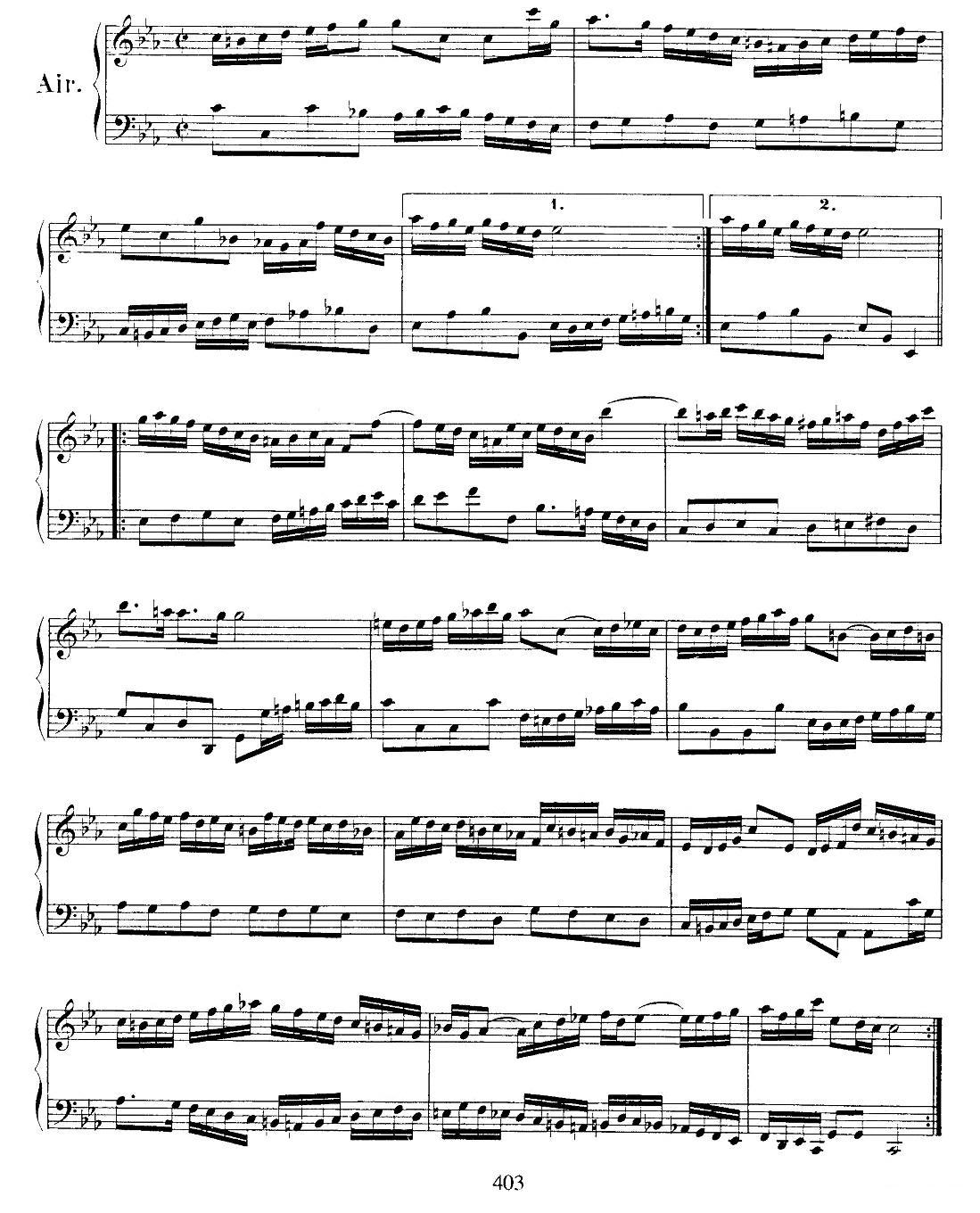 法国组曲之二：c小调钢琴曲谱（图4）