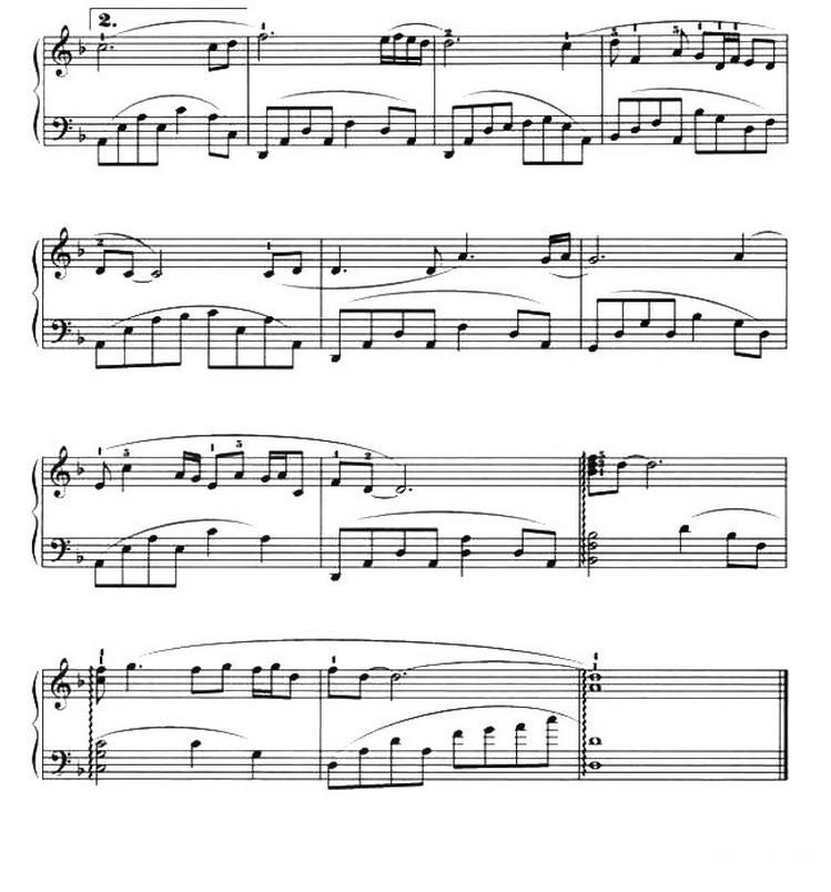 枉凝眉钢琴曲谱（图2）