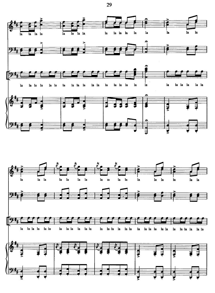 [德]猎人合唱（歌剧《自由射手》选曲）（男声合唱、正谱）钢琴曲谱（图4）