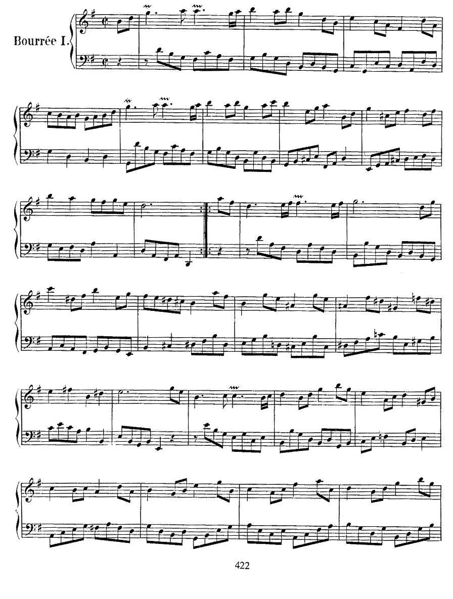 法国组曲之五：G大调钢琴曲谱（图5）