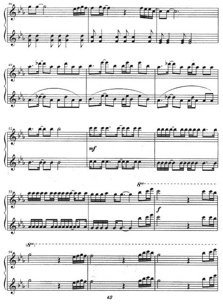 醉美天下（四手联弹）钢琴曲谱（图8）