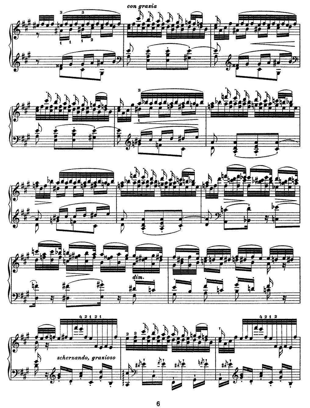 12首超级技巧练习曲：Feux Follets（鬼火）钢琴曲谱（图6）