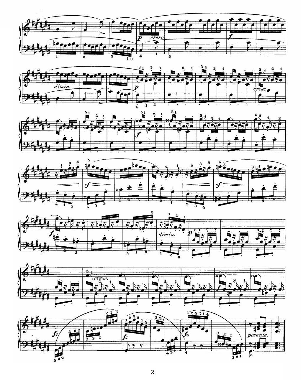 巴赫《平均律钢琴曲集》（Prelude & Fugue-3）钢琴曲谱（图2）