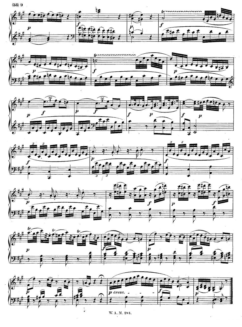 D大调第六钢琴奏鸣曲 KV.284钢琴曲谱（图8）