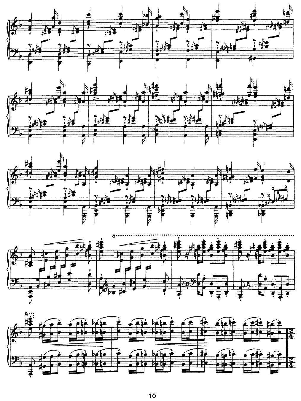 12首超级技巧练习曲：Mazeppa（玛捷帕）钢琴曲谱（图10）