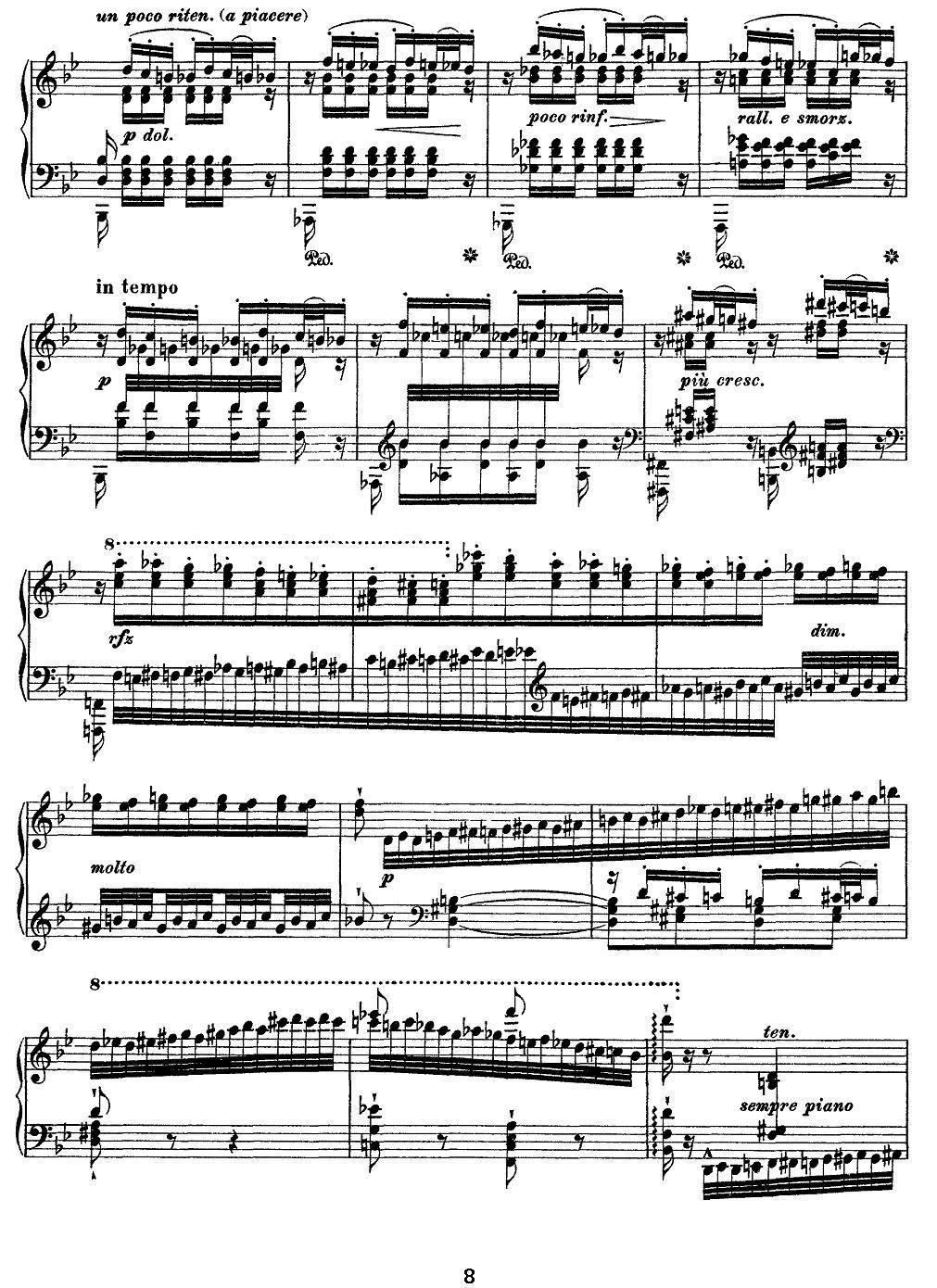 12首超级技巧练习曲：Feux Follets（鬼火）钢琴曲谱（图8）