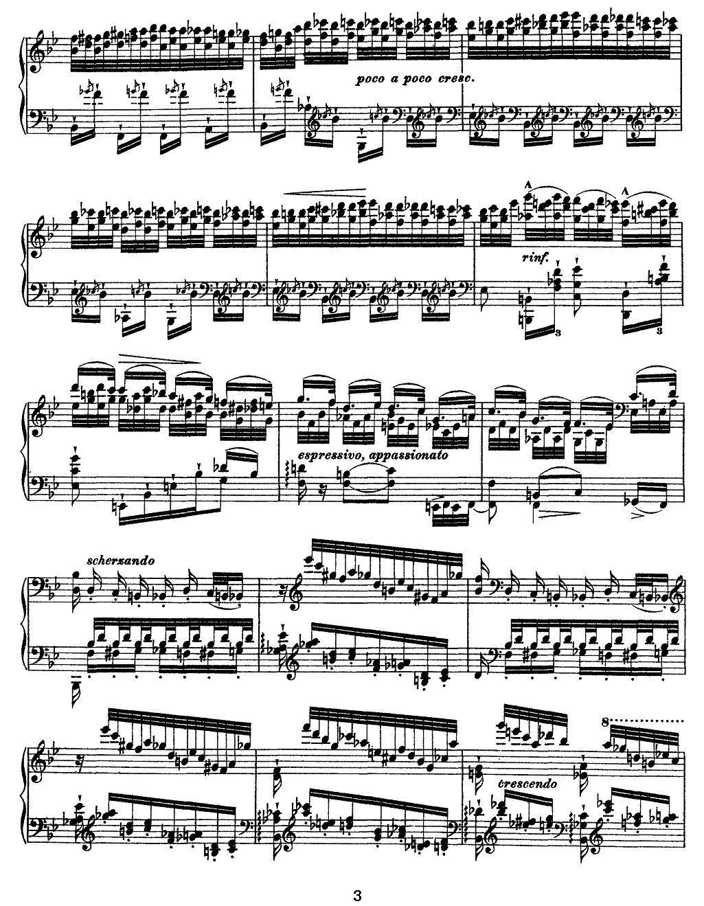 12首超级技巧练习曲：Feux Follets（鬼火）钢琴曲谱（图3）