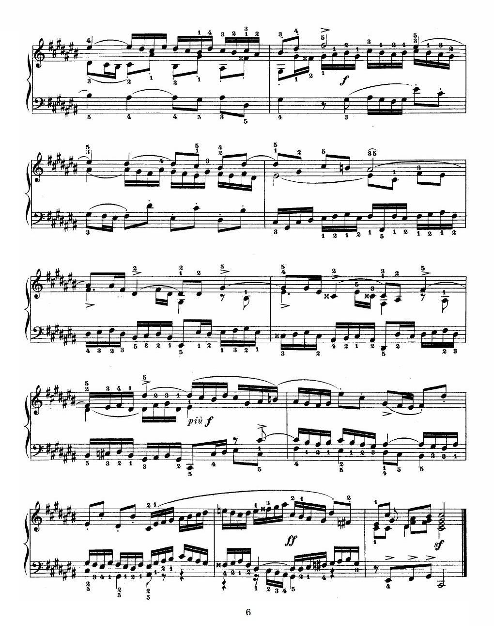 巴赫《平均律钢琴曲集》（Prelude & Fugue-3）钢琴曲谱（图6）
