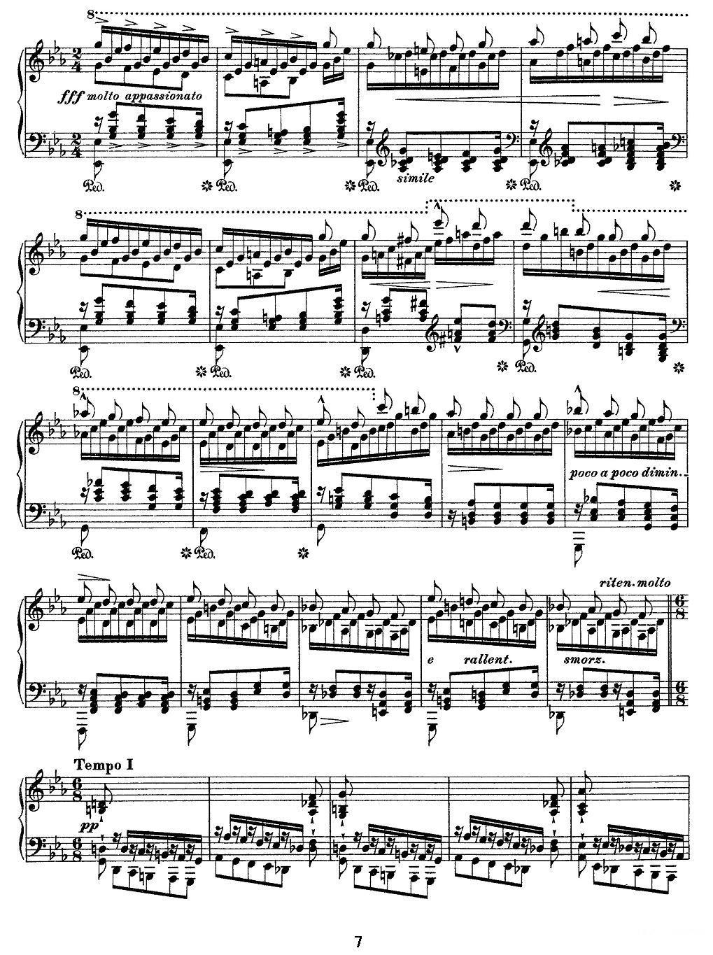 12首超级技巧练习曲：Wilde Jagd（狩猎）钢琴曲谱（图7）