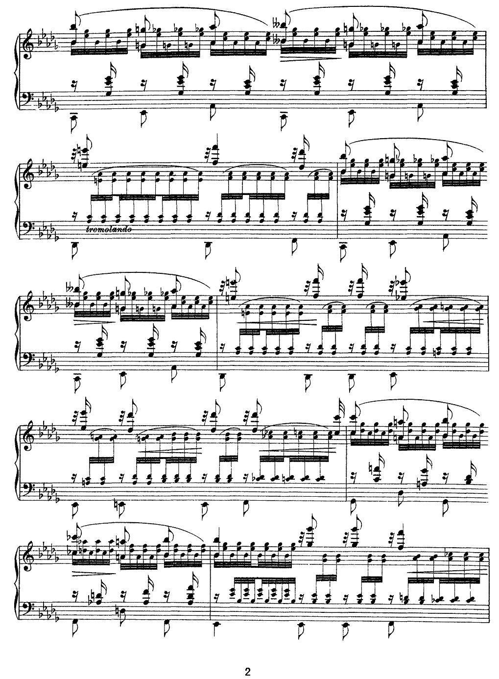 12首超级技巧练习曲：Chasse-neige（扫雪）钢琴曲谱（图2）