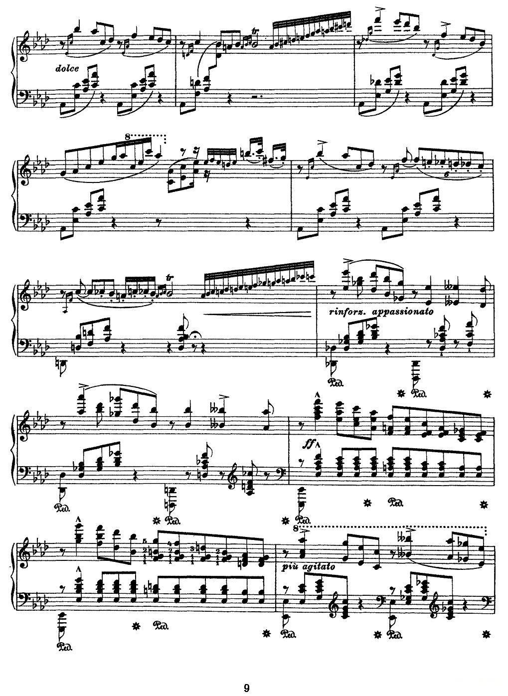 12首超级技巧练习曲：Ricordanza（回忆）钢琴曲谱（图9）