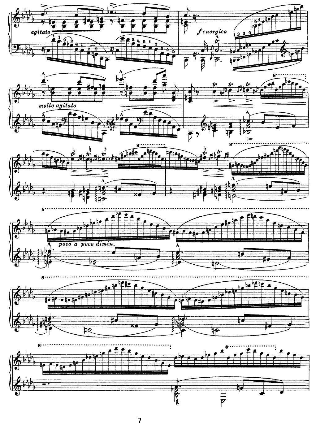 12首超级技巧练习曲：Ricordanza（回忆）钢琴曲谱（图7）