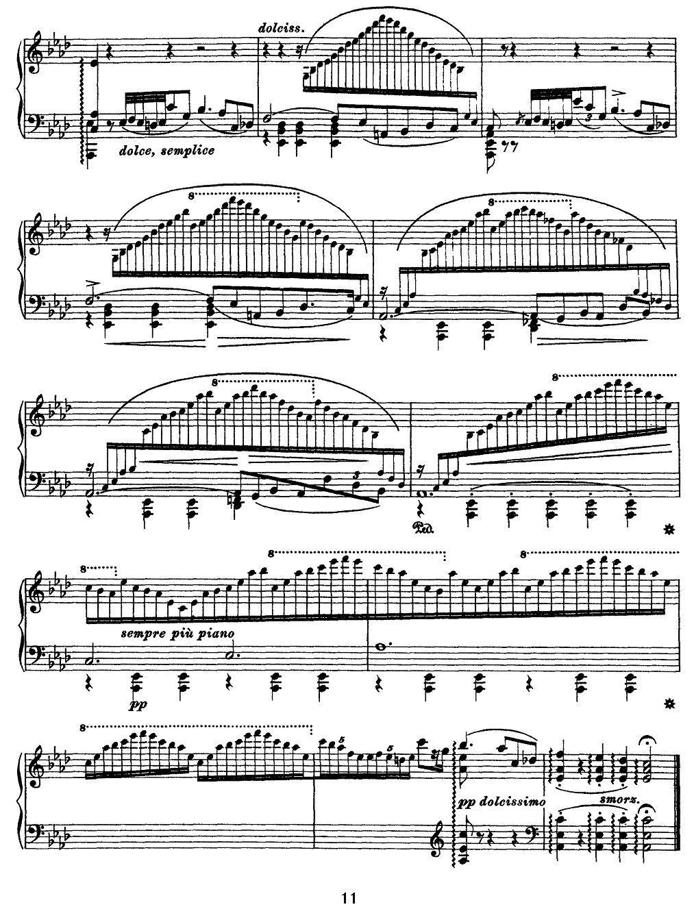 12首超级技巧练习曲：Ricordanza（回忆）钢琴曲谱（图11）
