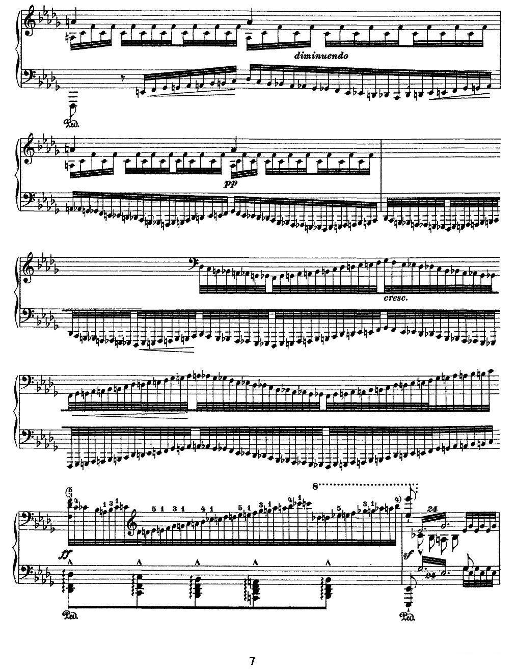 12首超级技巧练习曲：Chasse-neige（扫雪）钢琴曲谱（图7）