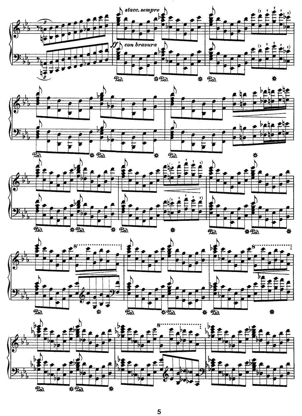 12首超级技巧练习曲：Eroica（英雄）钢琴曲谱（图5）