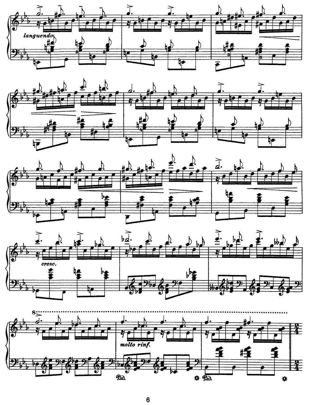 12首超级技巧练习曲：Wilde Jagd（狩猎）钢琴曲谱（图6）