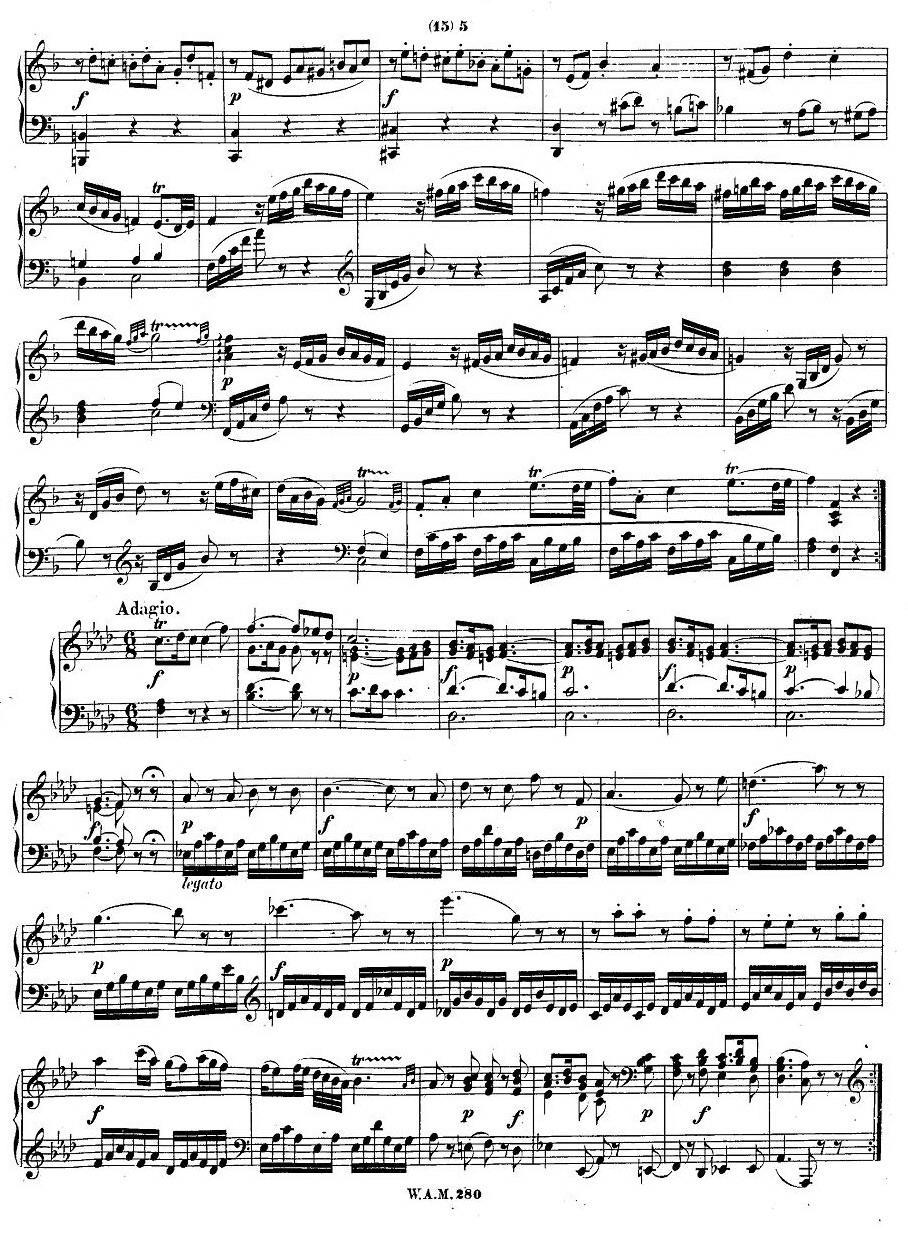F大调第二钢琴奏鸣曲 KV.280钢琴曲谱（图4）