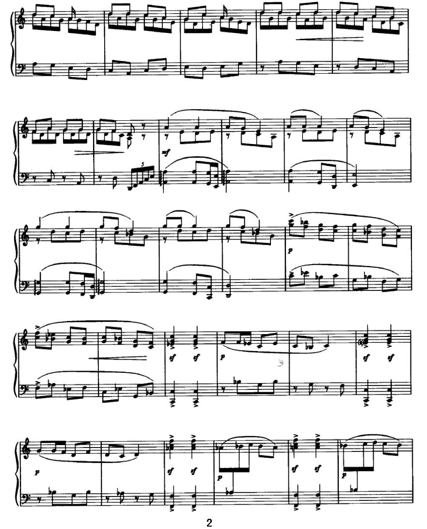 山村谣钢琴曲谱（图2）