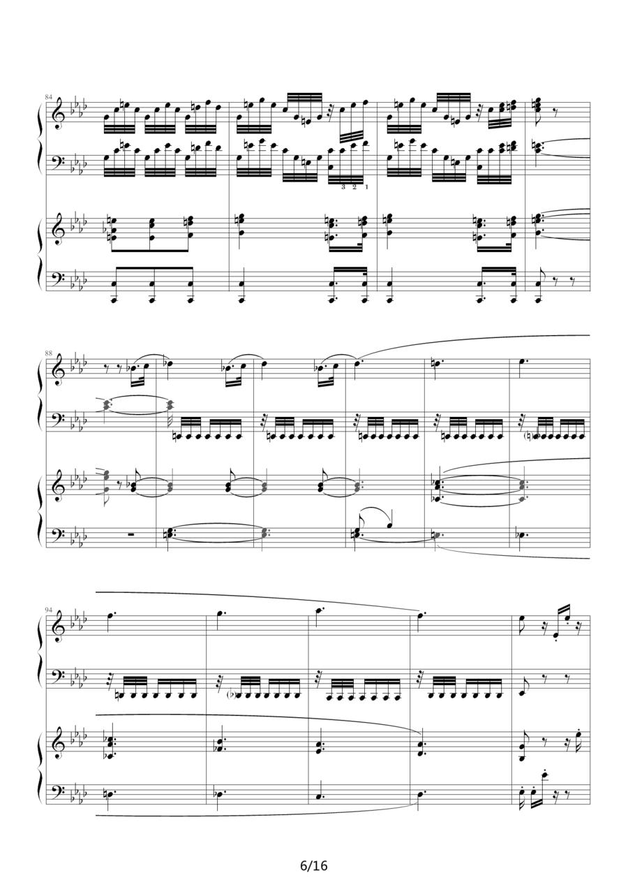 《命运》第二乐章（双钢琴）钢琴曲谱（图6）