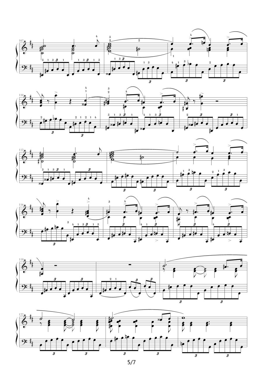 B大调夜曲，Op.9,No.3（肖邦第3号夜曲）钢琴曲谱（图5）
