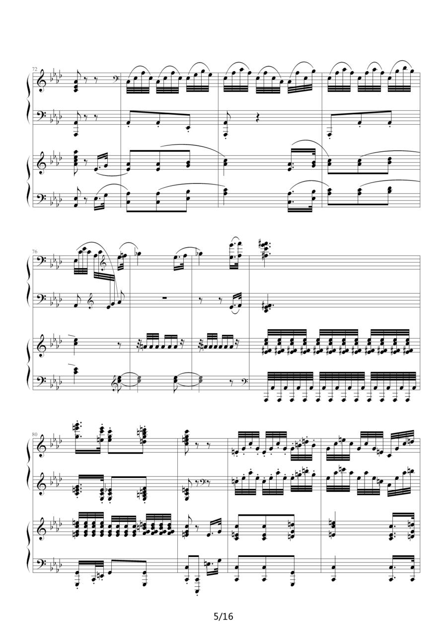 《命运》第二乐章（双钢琴）钢琴曲谱（图5）