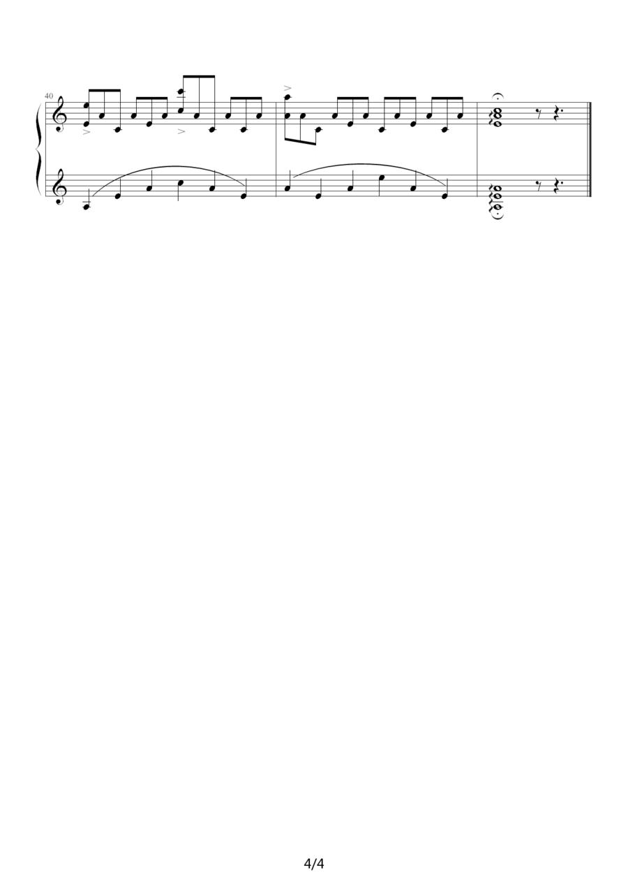spring water钢琴曲谱（图4）