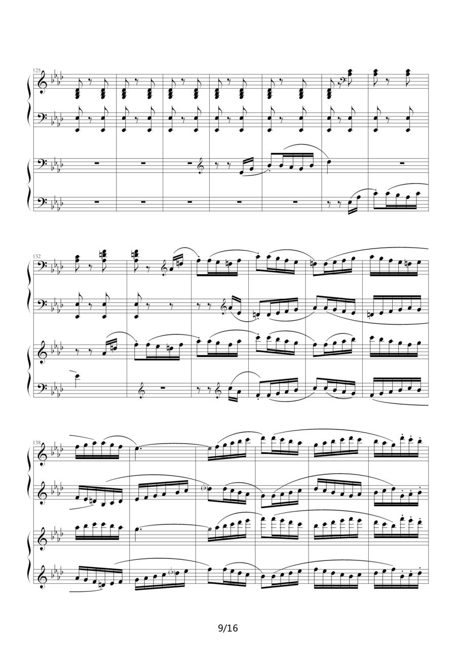《命运》第二乐章（双钢琴）钢琴曲谱（图9）