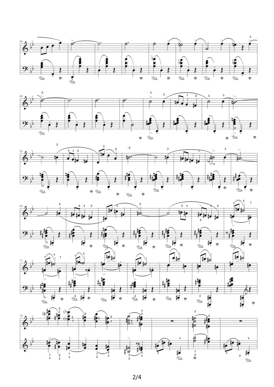 G小调夜曲，Op.15,No.3（肖邦第6号夜曲）钢琴曲谱（图2）