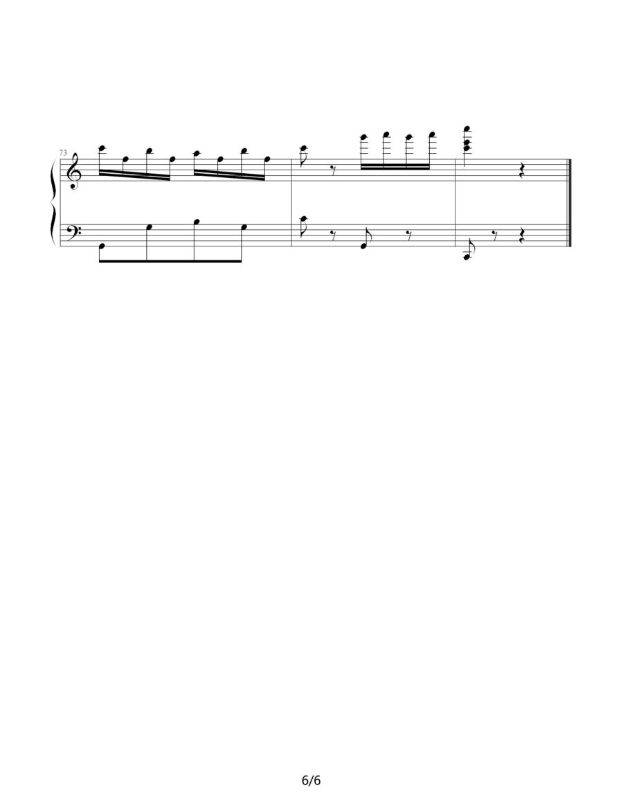 蓝精灵之歌钢琴曲谱（图6）