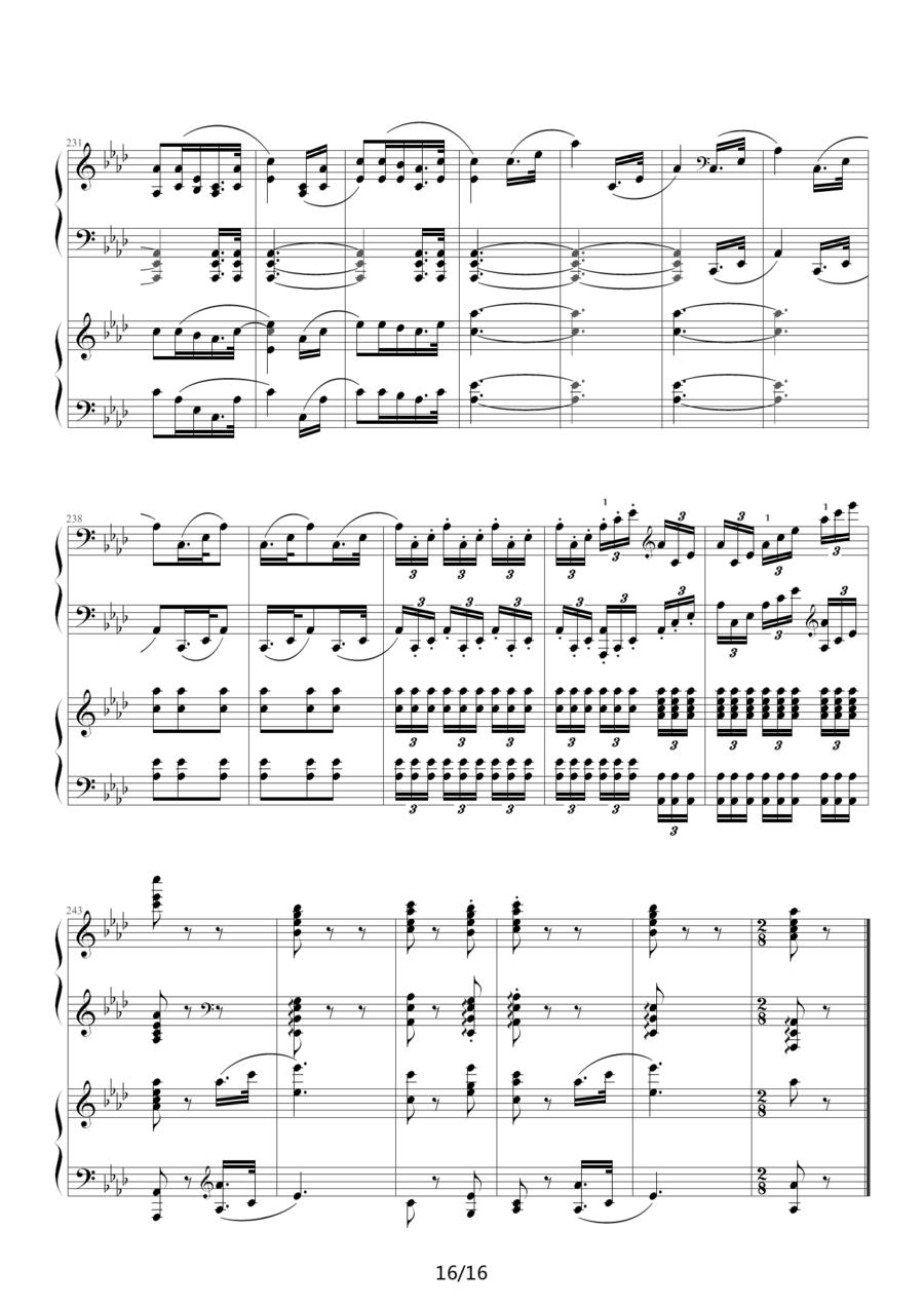 《命运》第二乐章（双钢琴）钢琴曲谱（图16）