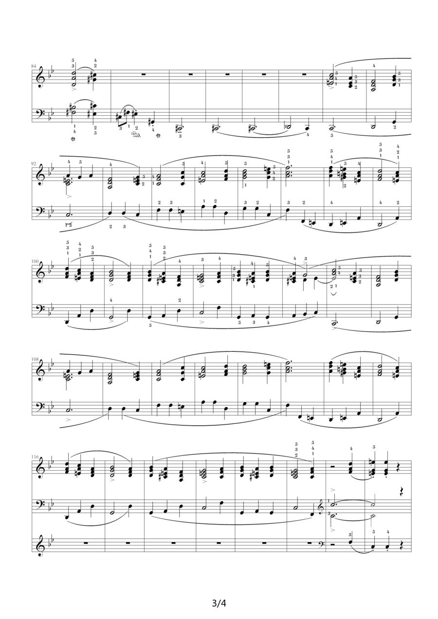 G小调夜曲，Op.15,No.3（肖邦第6号夜曲）钢琴曲谱（图3）