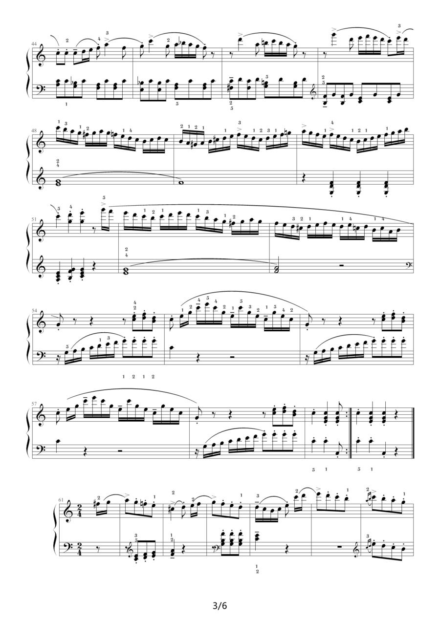 库劳—C大调钢琴小奏鸣曲（Op.55 No.3）钢琴曲谱（图3）