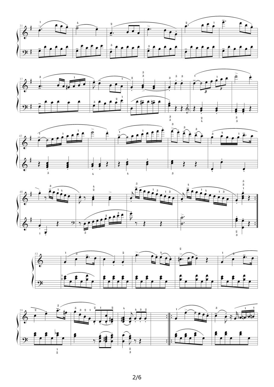 库劳—C大调钢琴小奏鸣曲（Op.55 No.2）钢琴曲谱（图2）