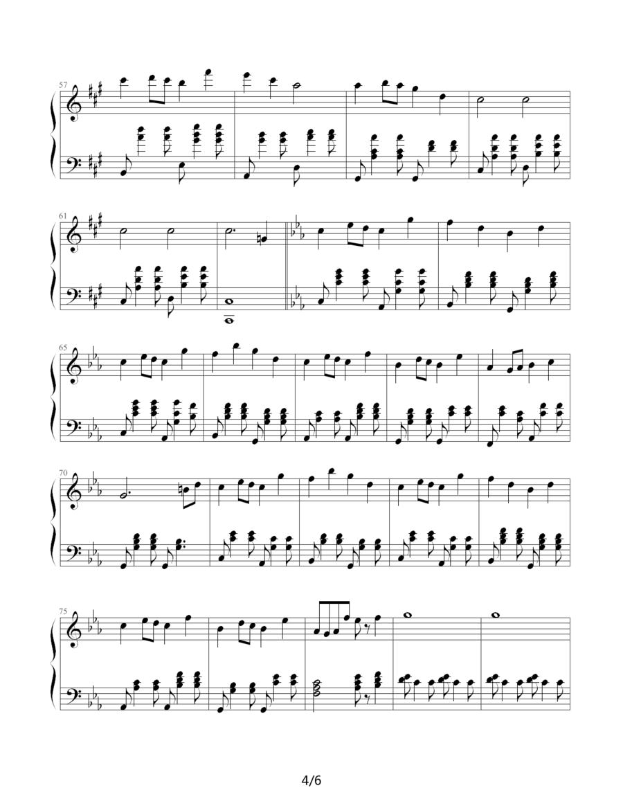 四月钢琴曲谱（图4）