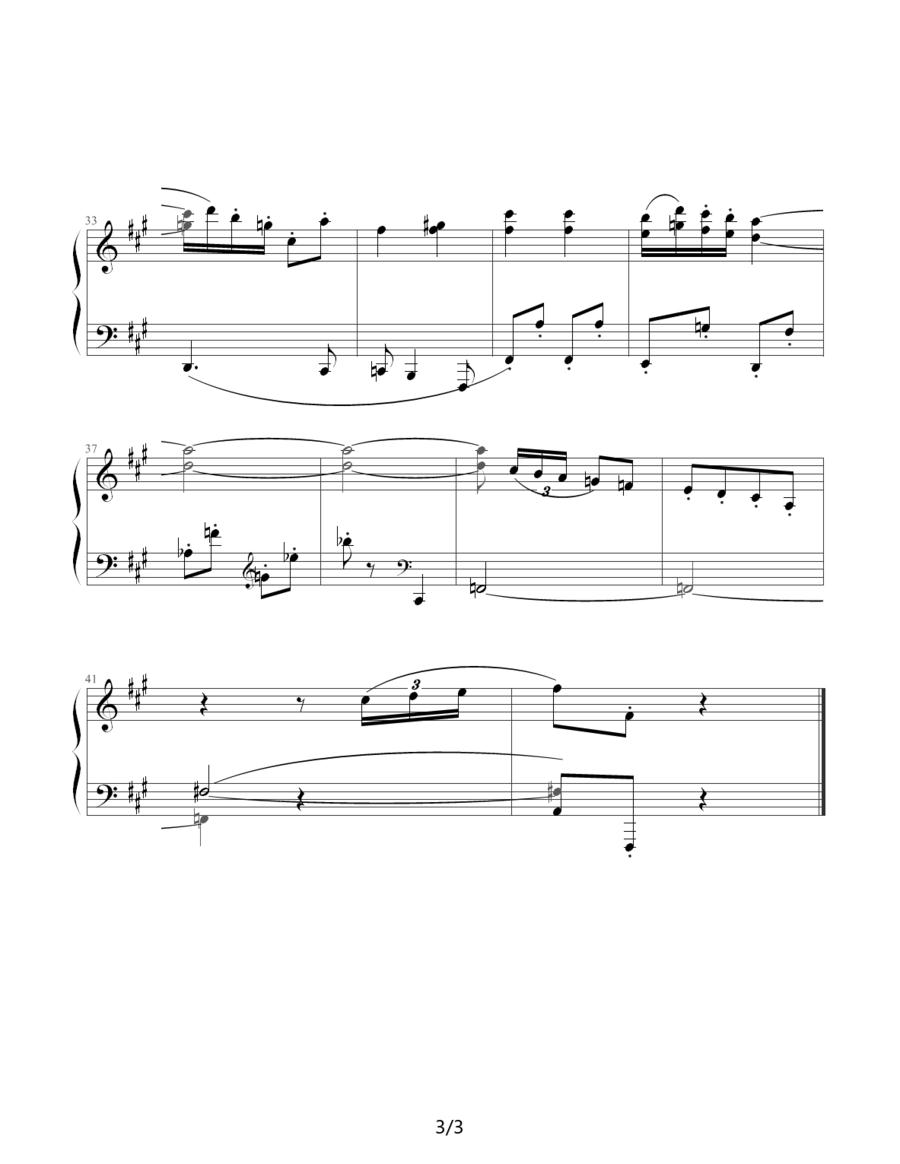 肖斯塔科维奇—前奏曲（8）：升f小调钢琴曲谱（图3）