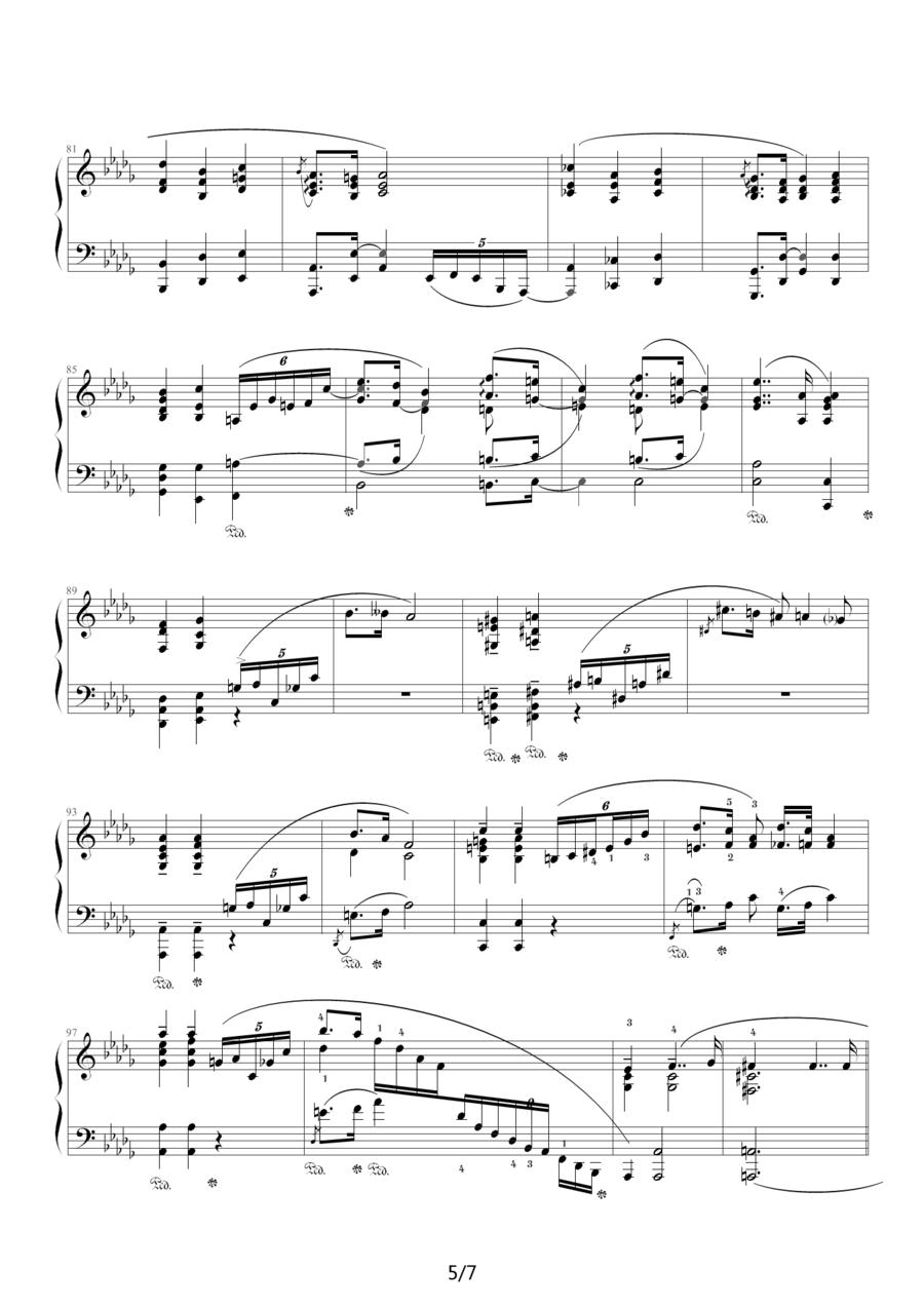 升f小调夜曲，Op.48,No.2（肖邦第14号夜曲）钢琴曲谱（图5）