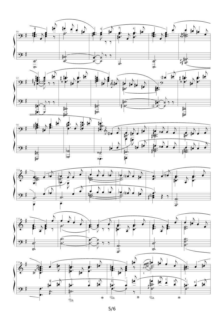 G大调夜曲，Op.37,No.2（肖邦第12号夜曲）钢琴曲谱（图5）
