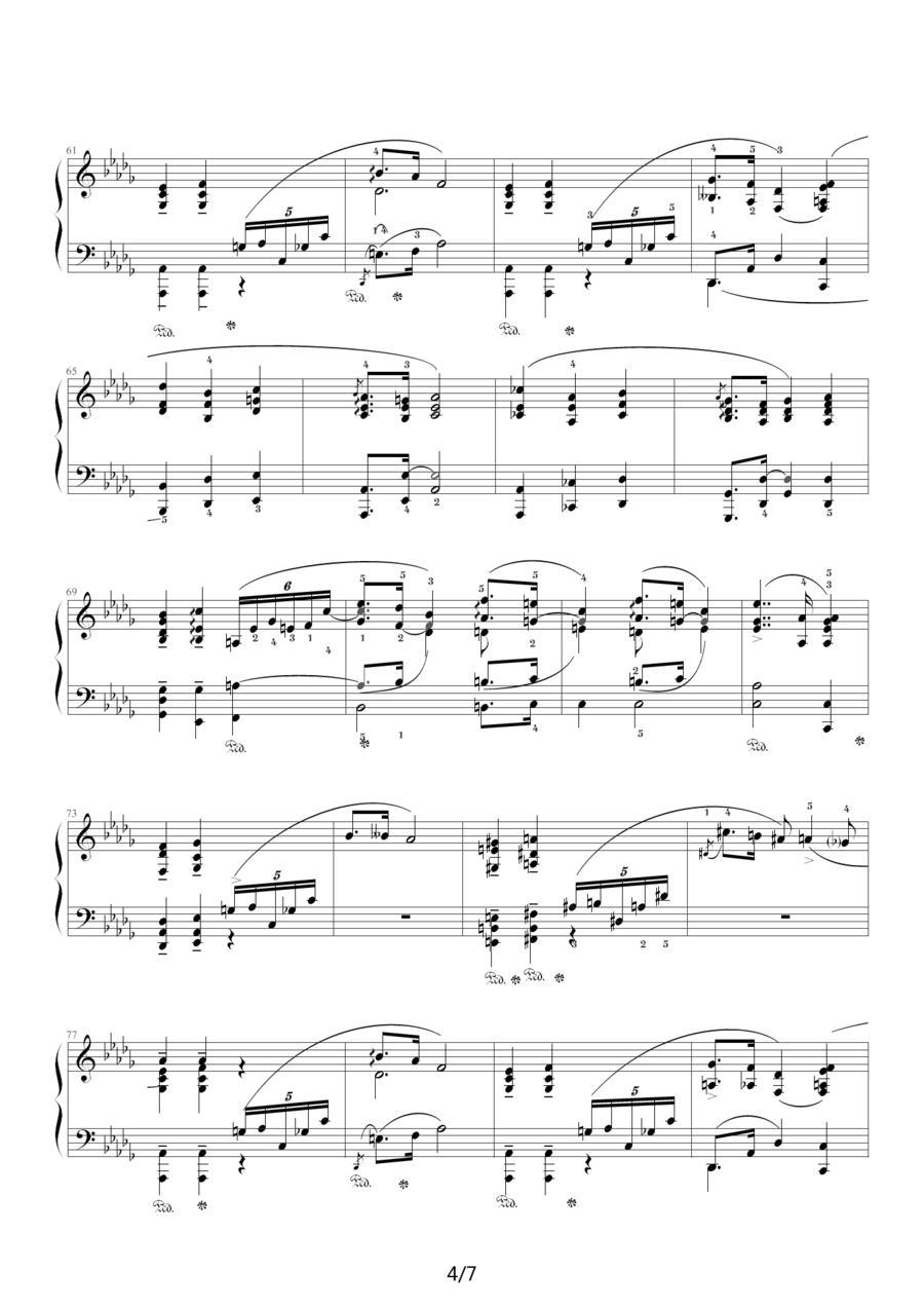 升f小调夜曲，Op.48,No.2（肖邦第14号夜曲）钢琴曲谱（图4）