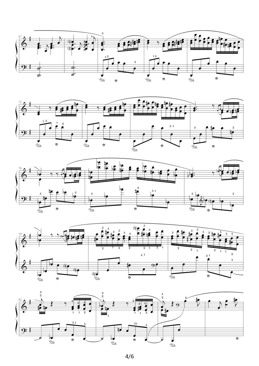 G大调夜曲，Op.37,No.2（肖邦第12号夜曲）钢琴曲谱（图4）