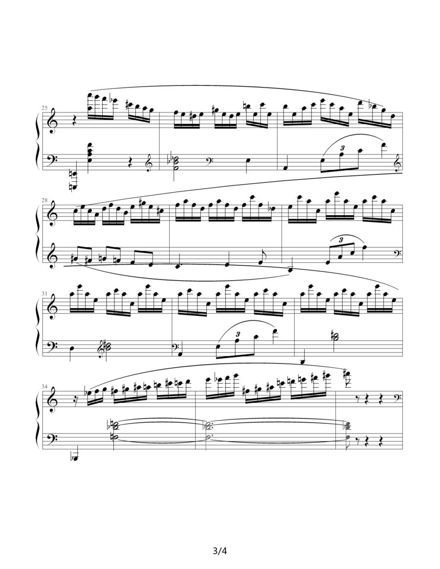 肖斯塔科维奇—前奏曲（2）：a小调钢琴曲谱（图3）